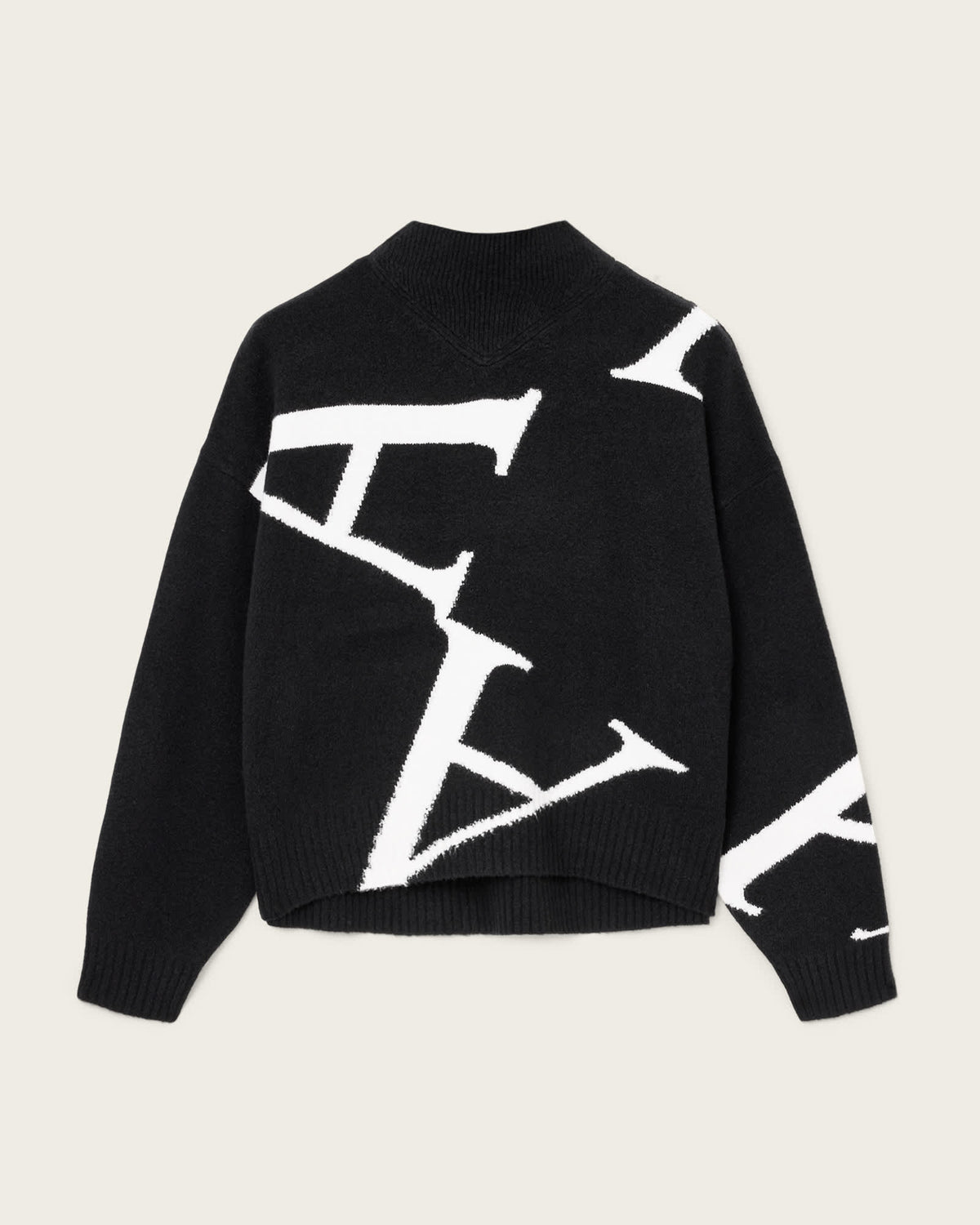 A Star Wool Blend Jumper Black/White