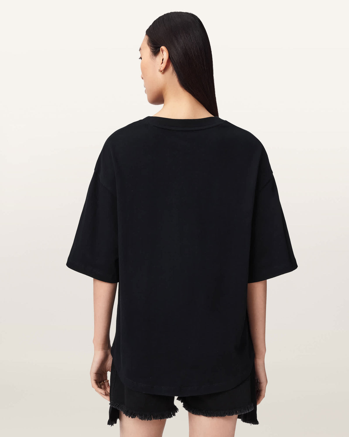 Stacks Amelie Oversized Embellished T-Shirt Black