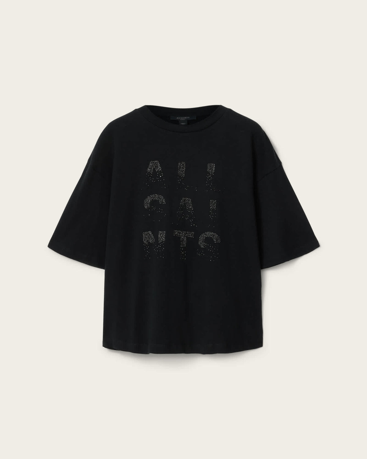 Stacks Amelie Oversized Embellished T-Shirt Black