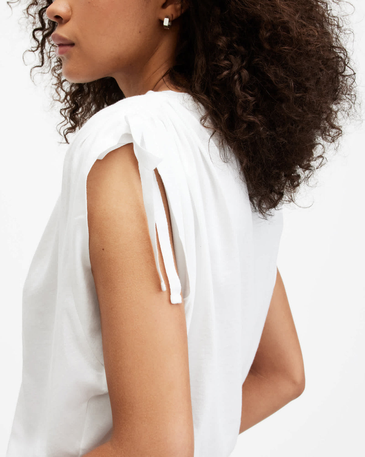 Cassie Crew Neck Sleeveless T-Shirt Optic White