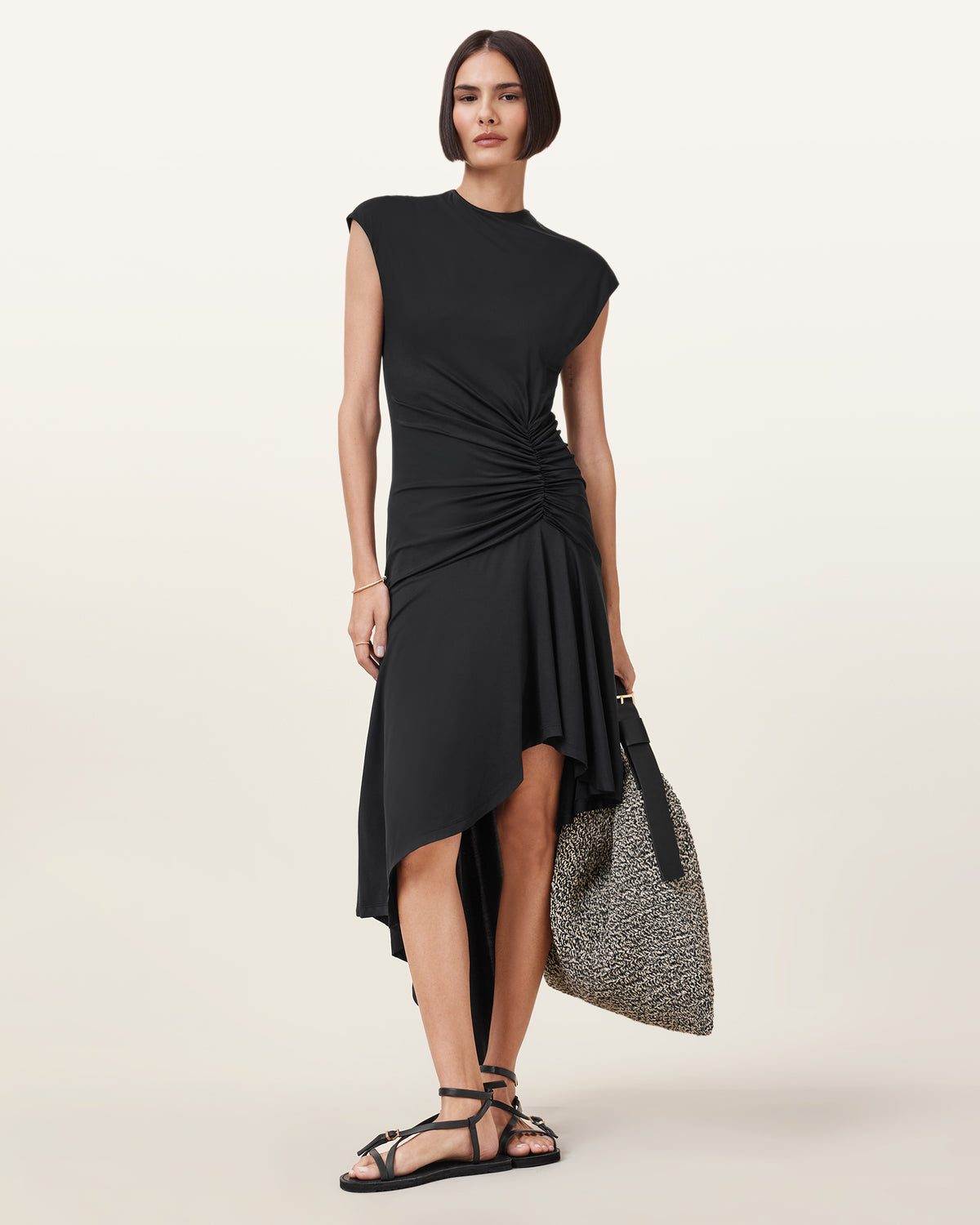 Annalie Asymmetric Midi Dress