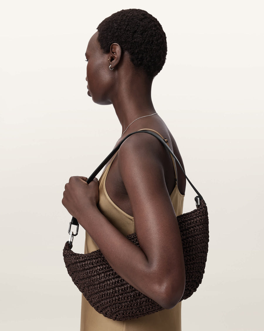 Luna Micro Woven Bag COGNAC BROWN