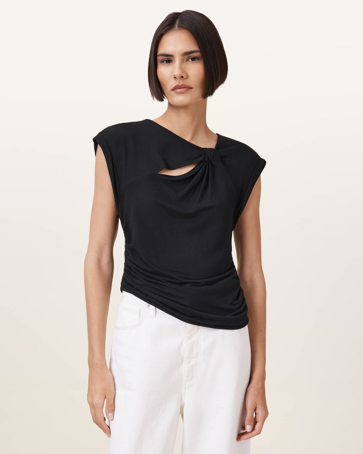Robin Sleeveless Jersey Top Black