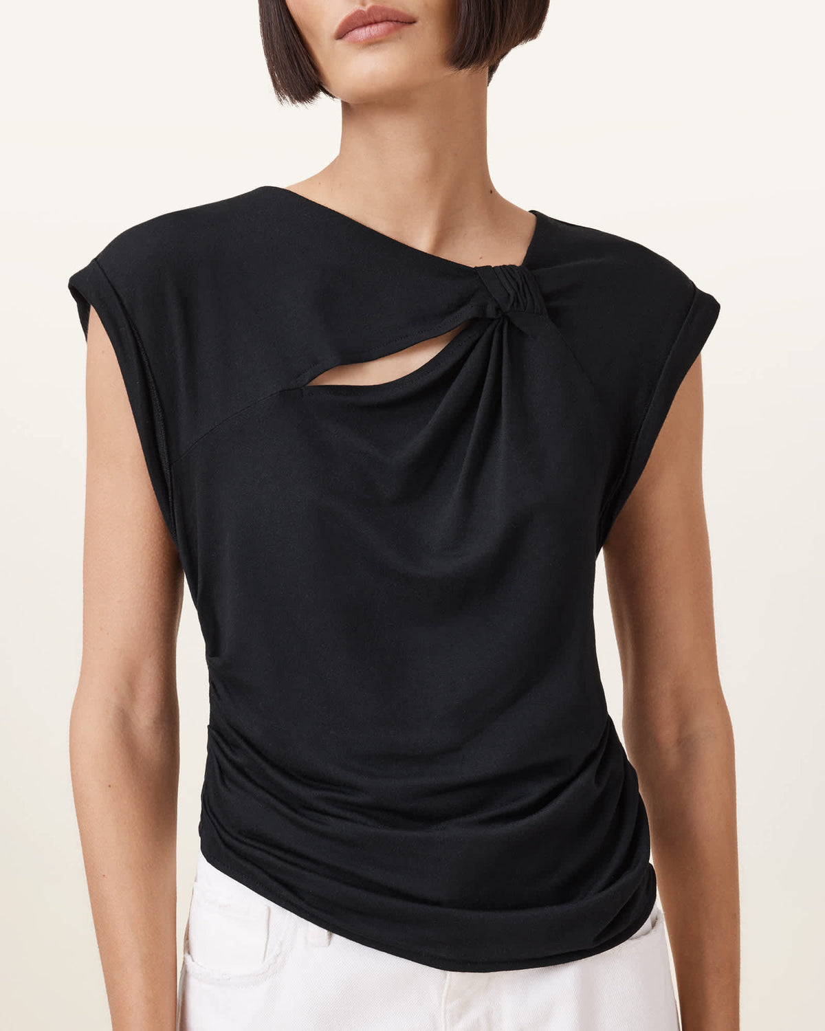 Robin Sleeveless Jersey Top Black