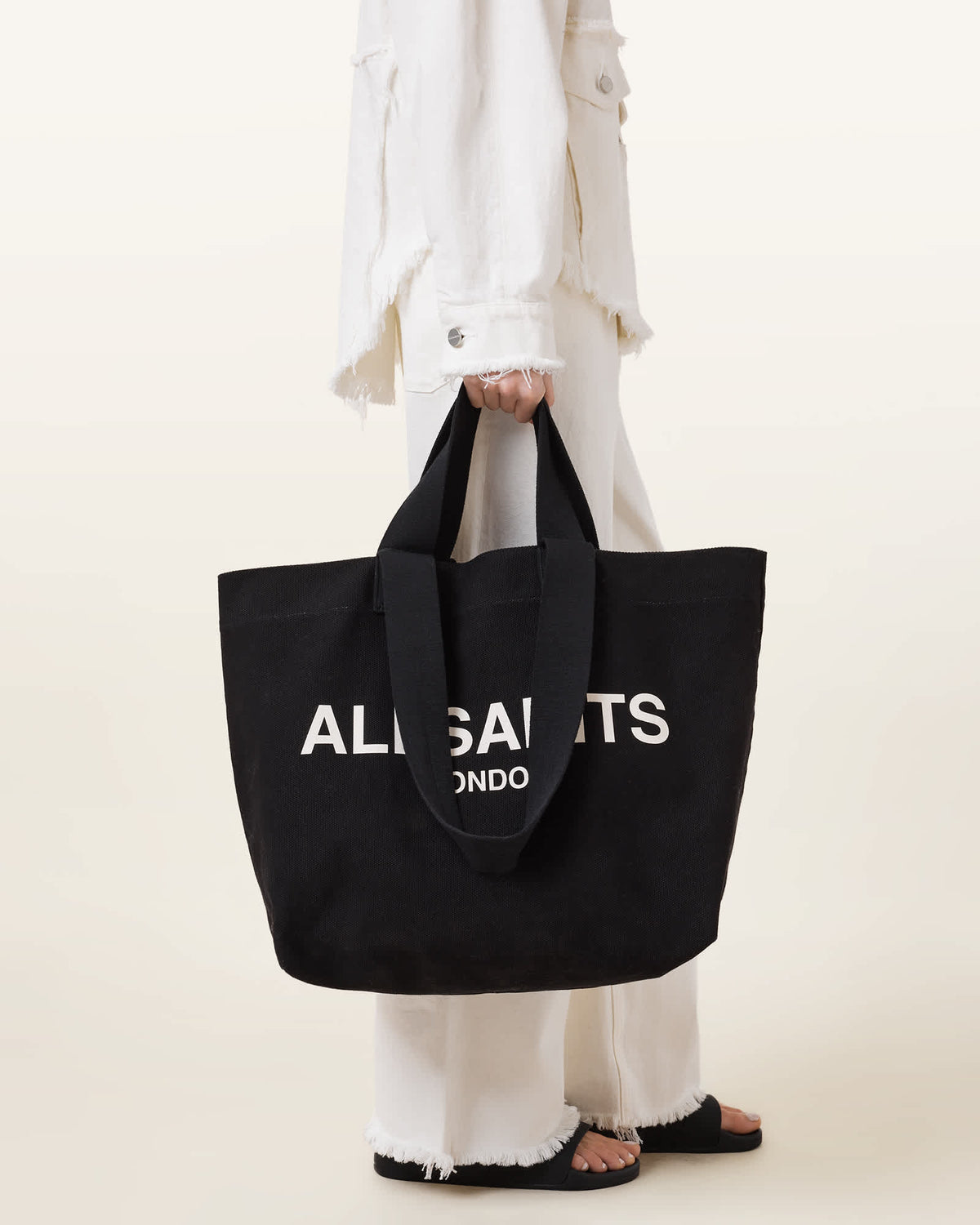 Ali Logo Canvas Tote Bag Black