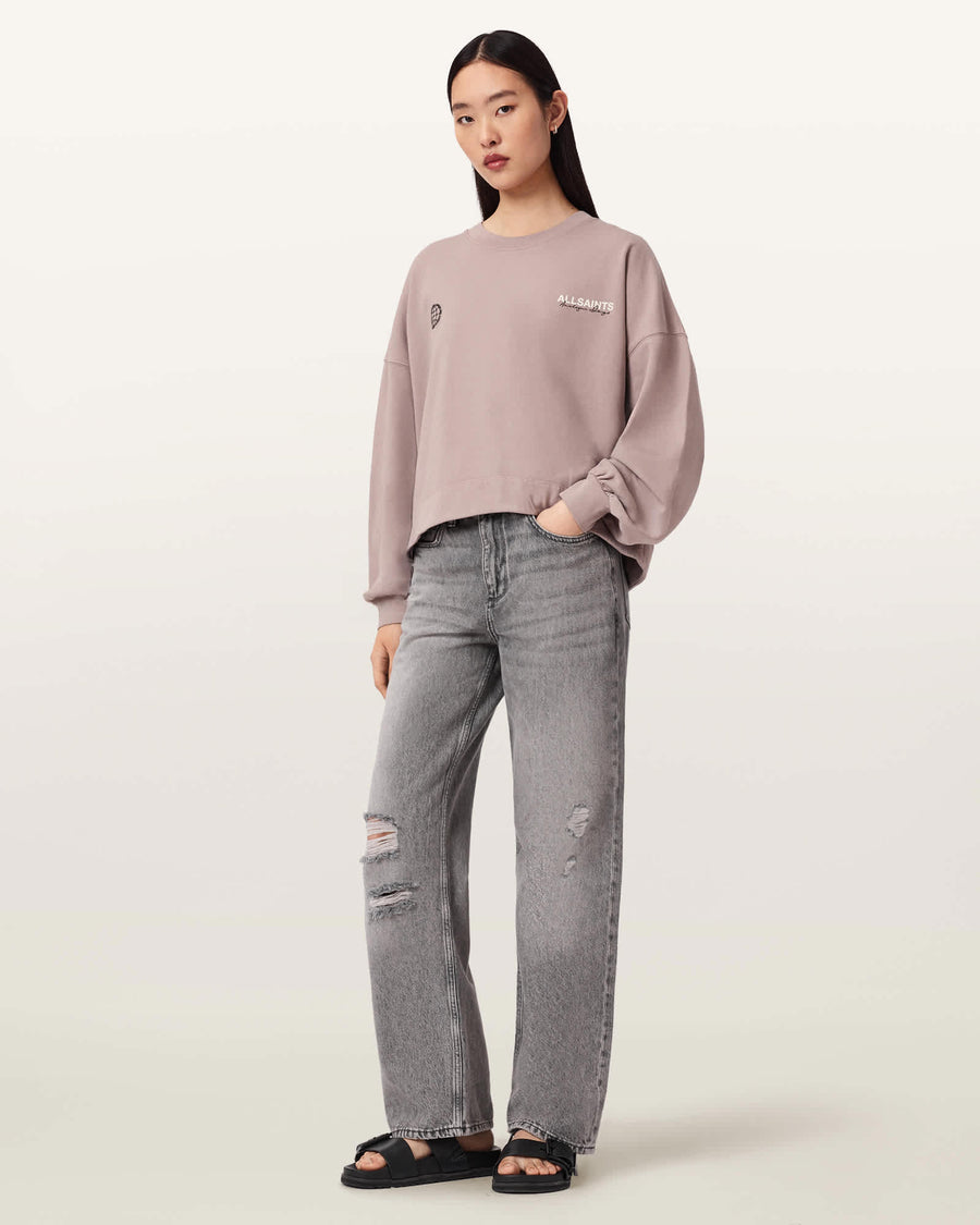Emblem Oversized Lila Sweatshirt DUSTY LILAC