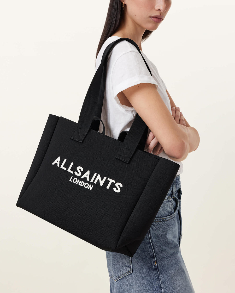 Izzy Logo Print Tote Bag Black