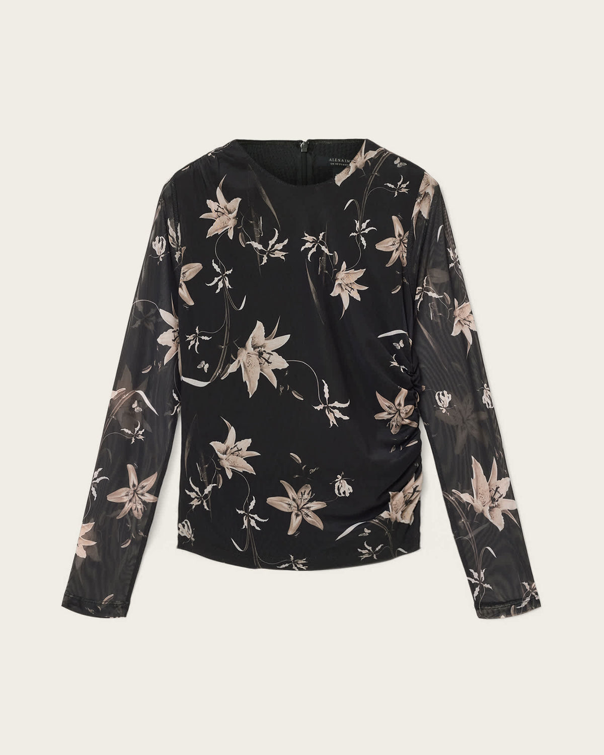 Caia Floral Mesh Top PETRA SEPIA BROWN