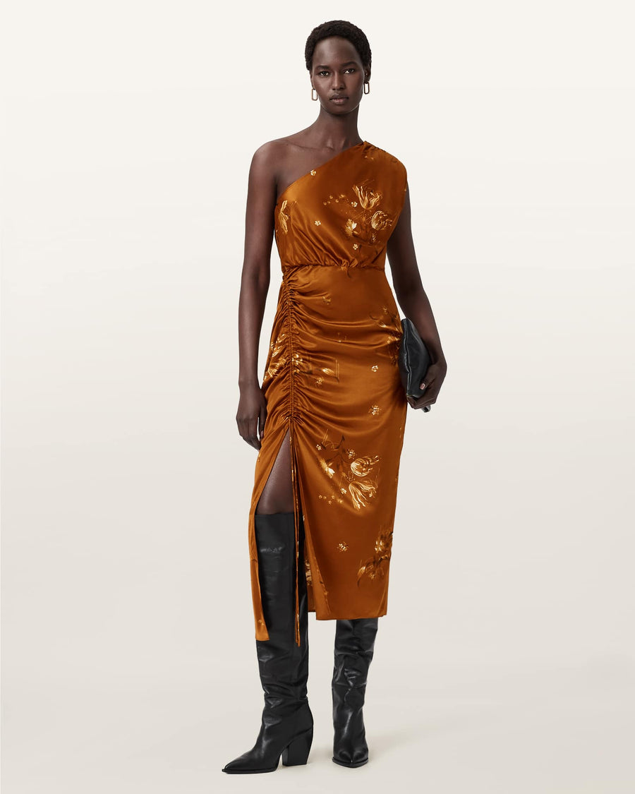 Laura Midi Dress ANIA RUST BROWN