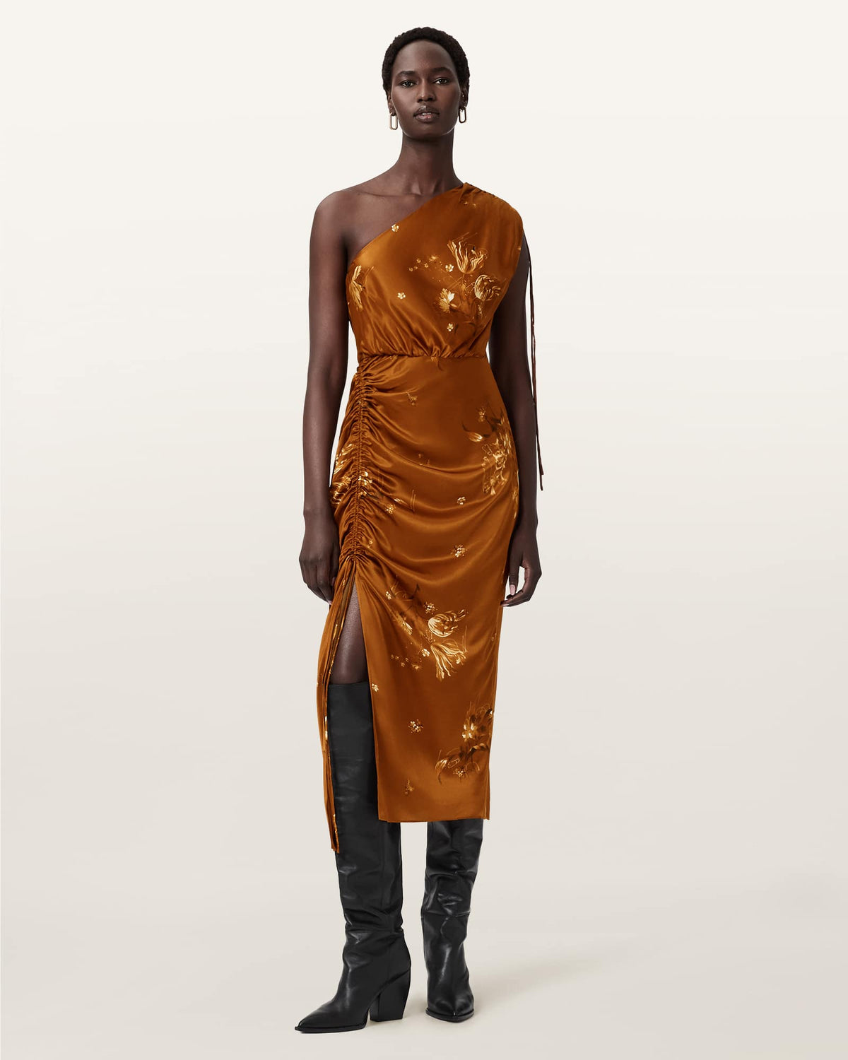 Laura Midi Dress ANIA RUST BROWN