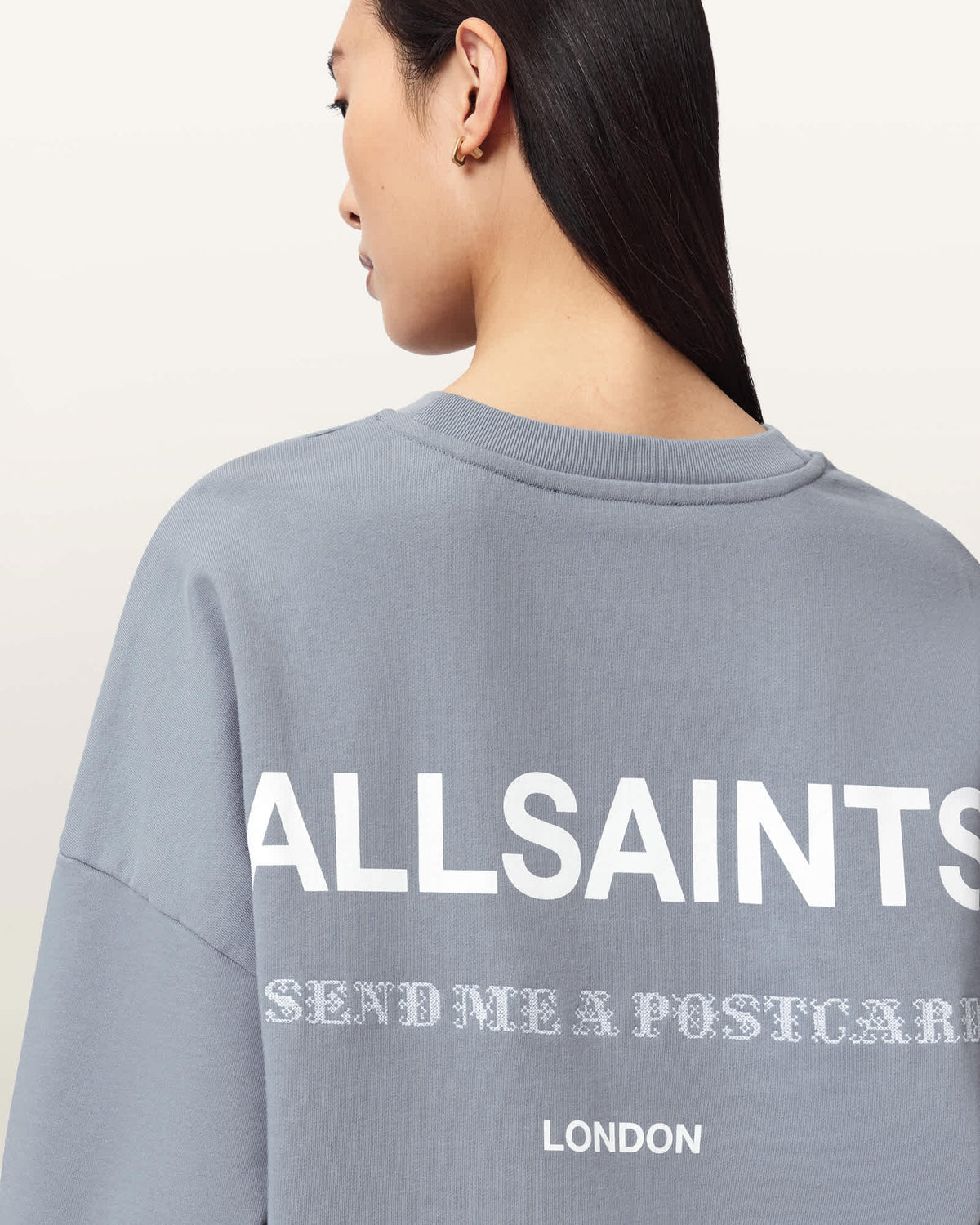 Dreamer Lila Oversized Cotton Sweatshirt QUARRY BLUE