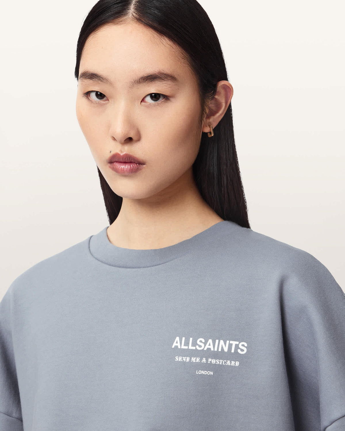 Dreamer Lila Oversized Cotton Sweatshirt QUARRY BLUE