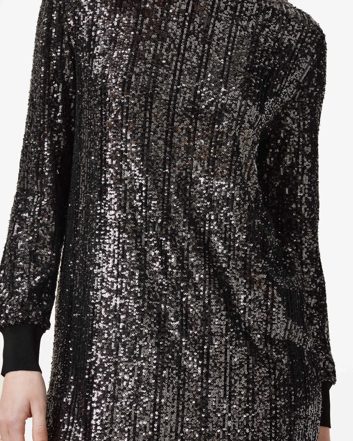 Solstice Long Sleeve Sequin Mini Dress Black