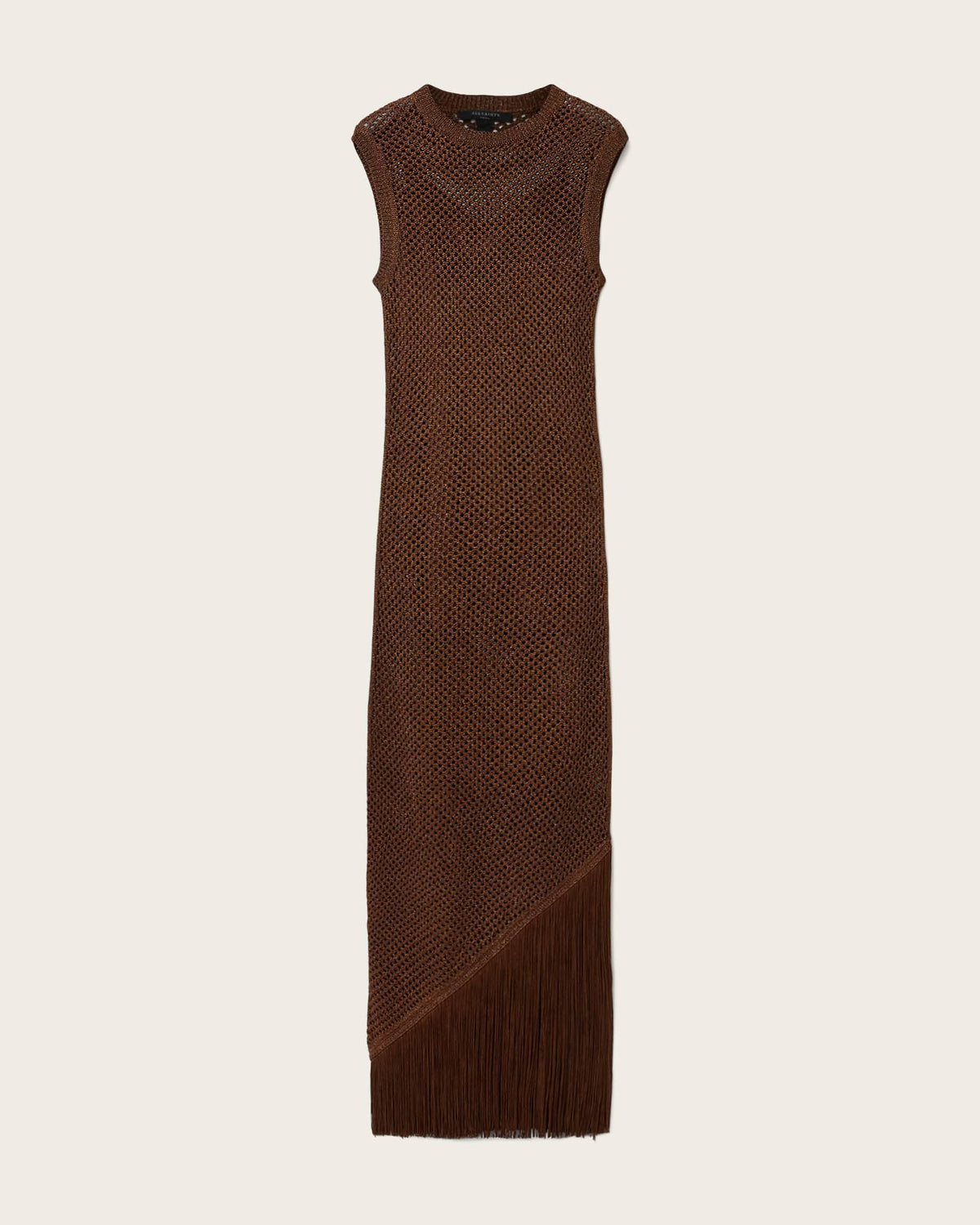 Jessie Slim Fit Knitted Midi Dress BURNT BROWN