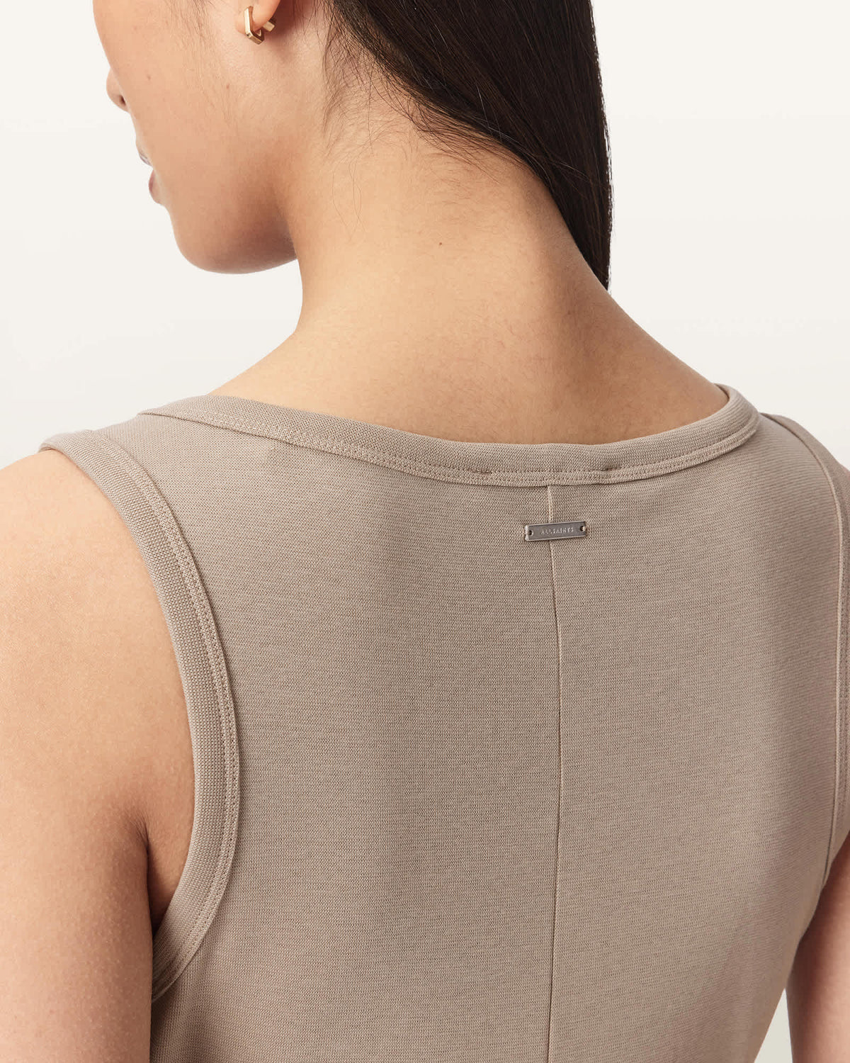 Katarina Boat Neck Slim Fit Tank Top SHALE GREY