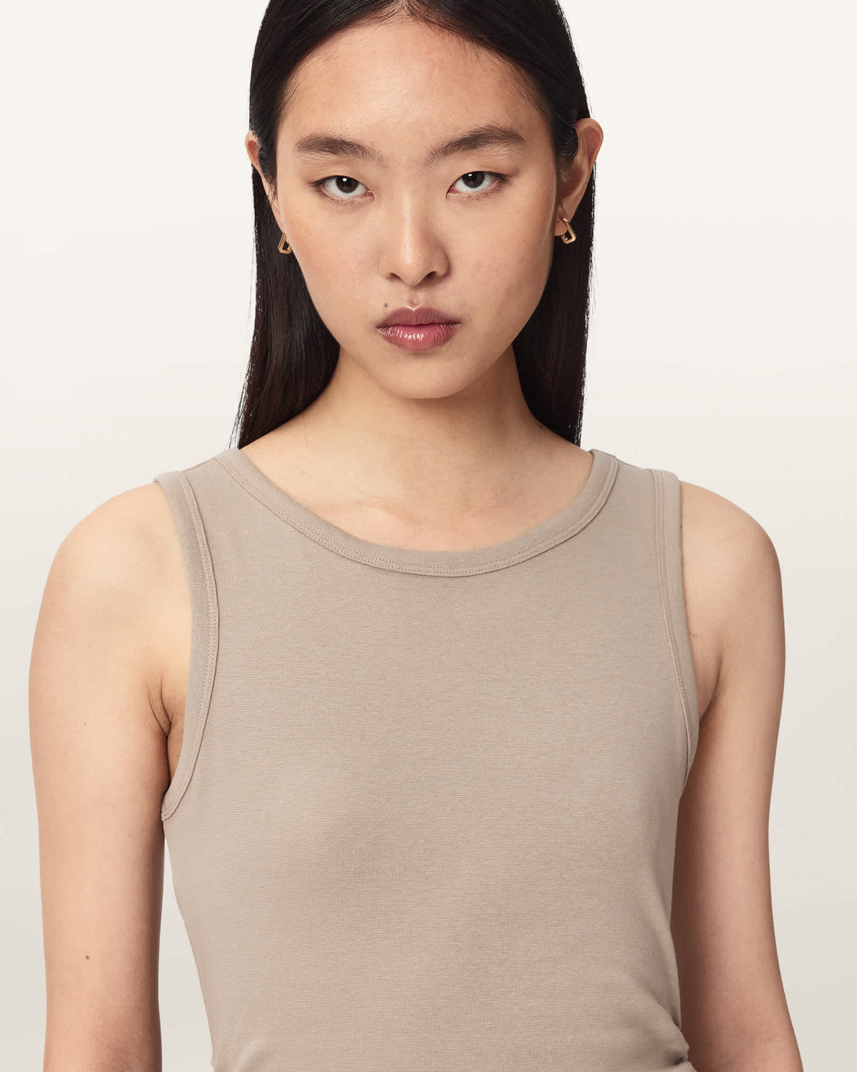 Katarina Boat Neck Slim Fit Tank Top SHALE GREY