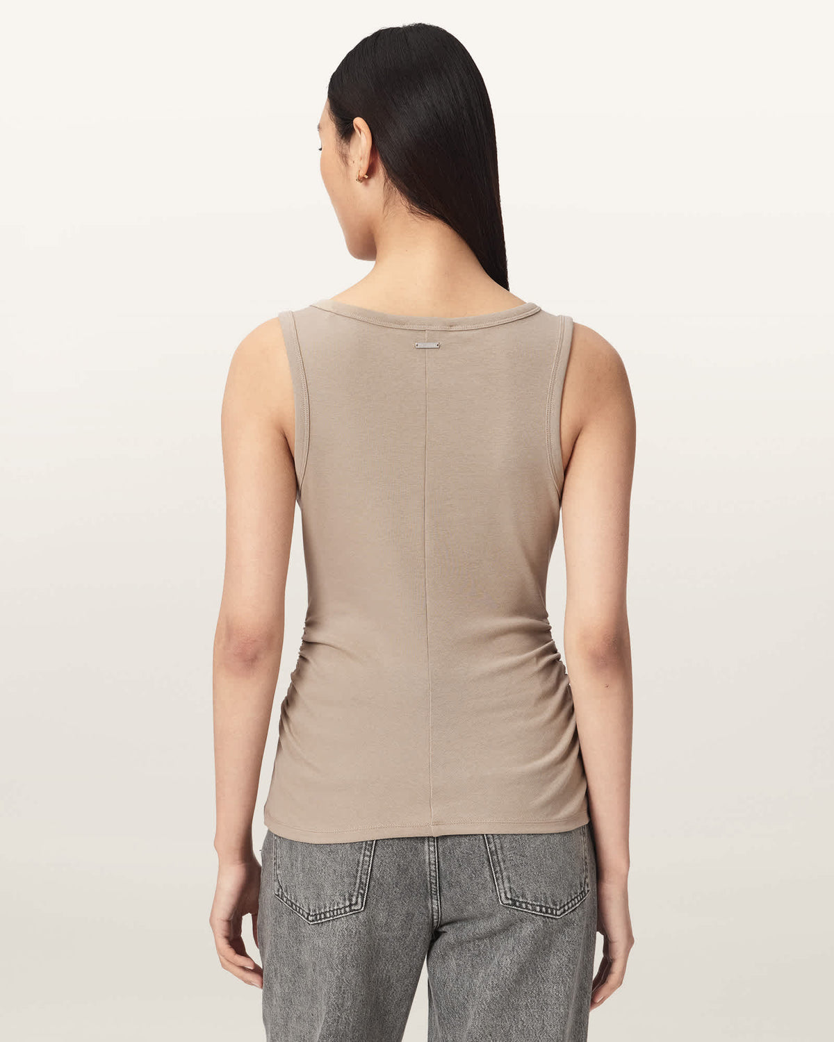 Katarina Boat Neck Slim Fit Tank Top SHALE GREY