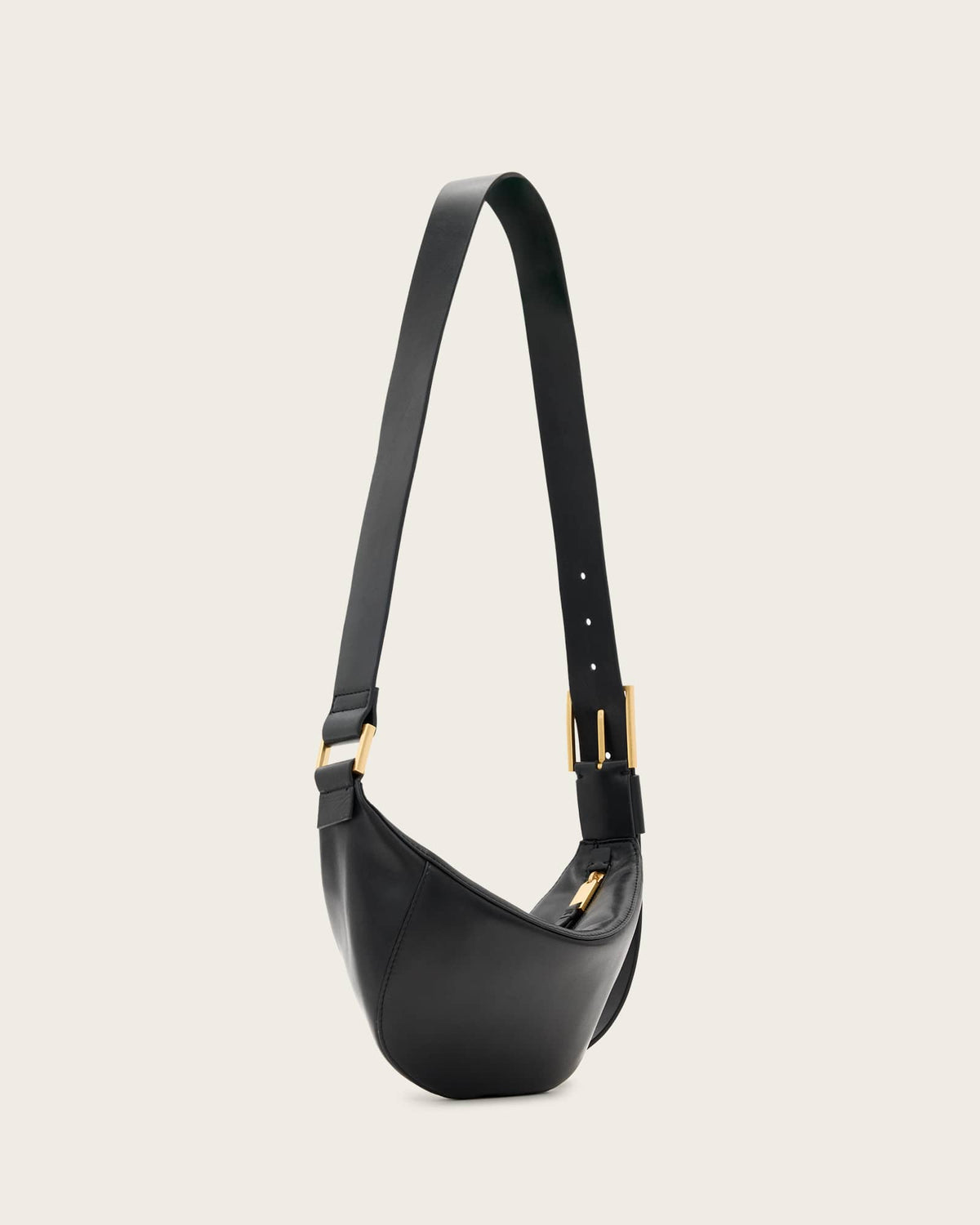 Luna Slouchy Leather Crossbody Bag Black