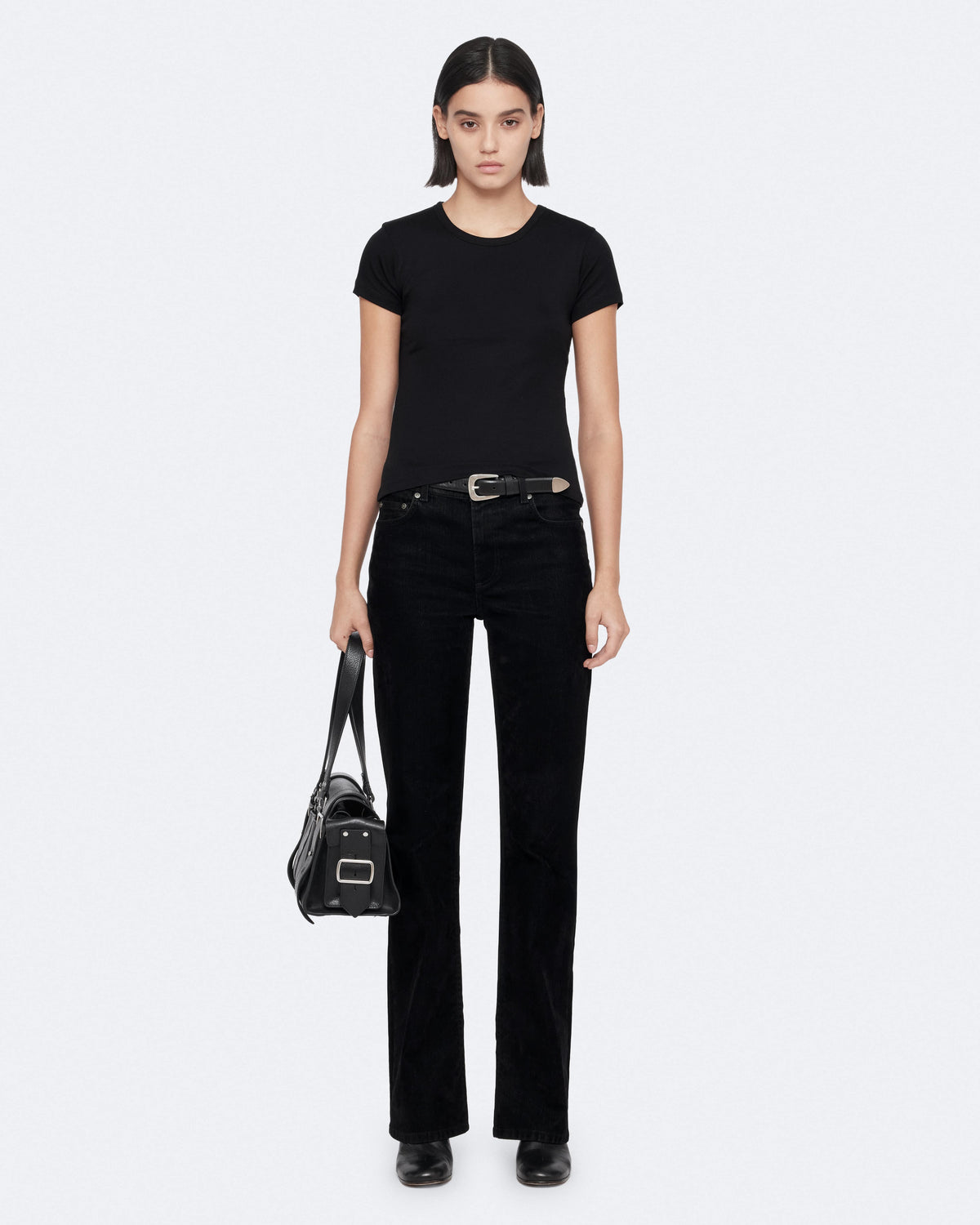 Stevie Slim-Fit Cotton T-Shirt Black