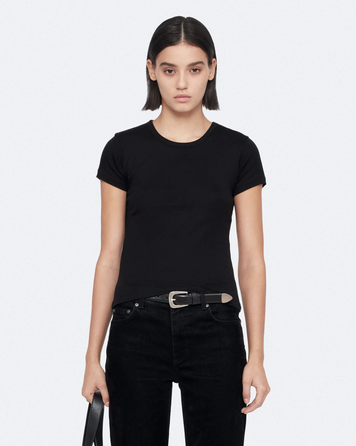 Stevie Slim-Fit Cotton T-Shirt Black