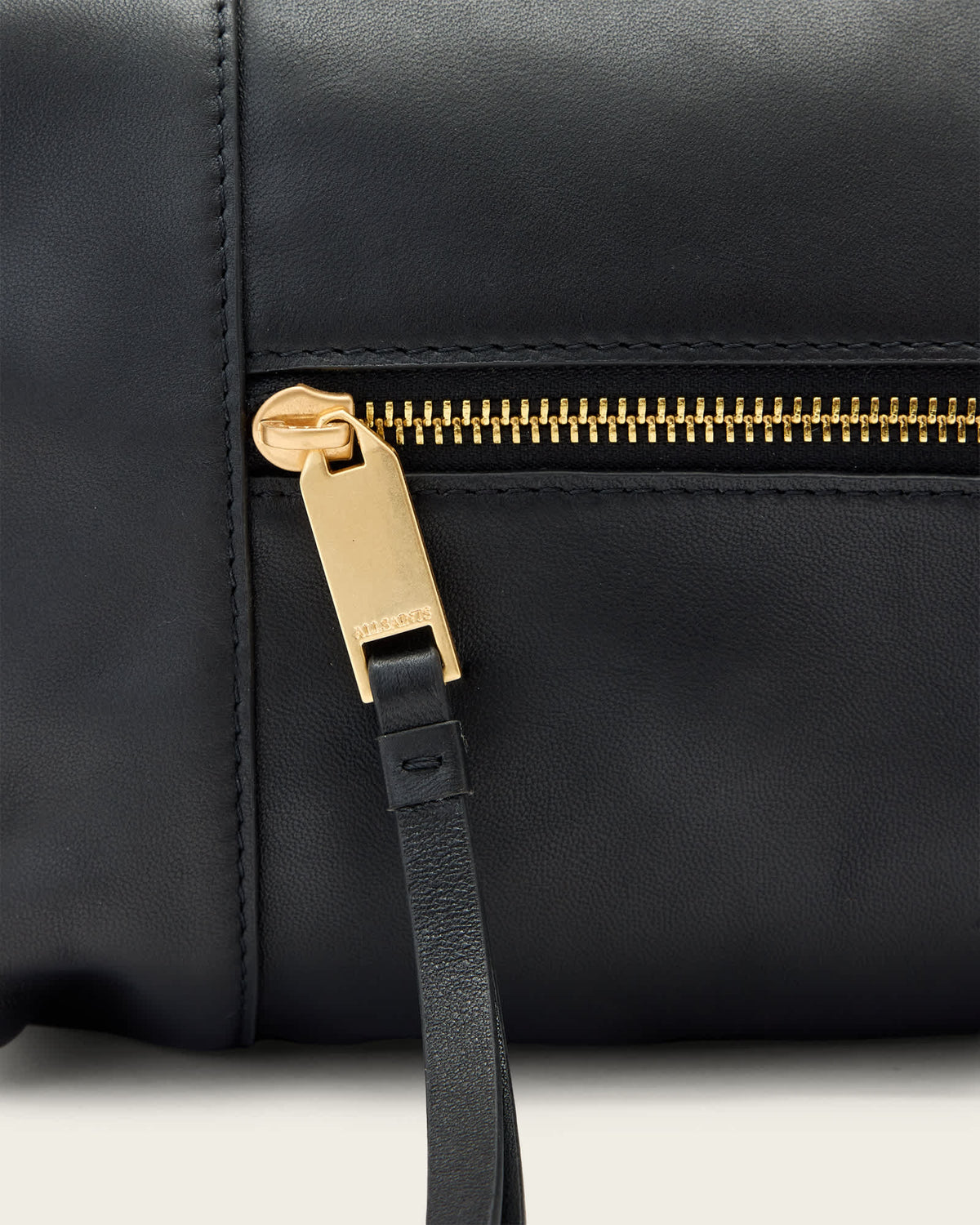 Vega Leather Shoulder Bag Black