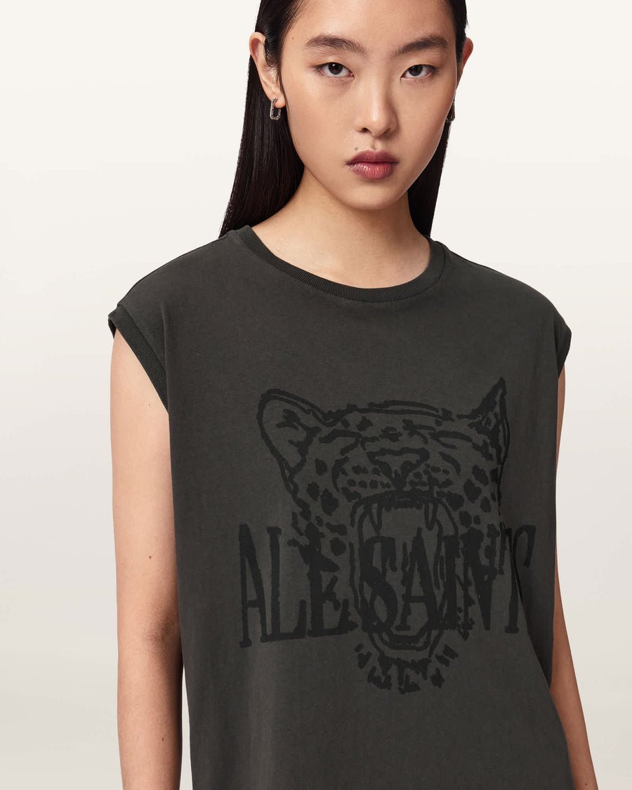 Wild Brooke Relaxed Fit Mini T-Shirt Dress Washed Grey