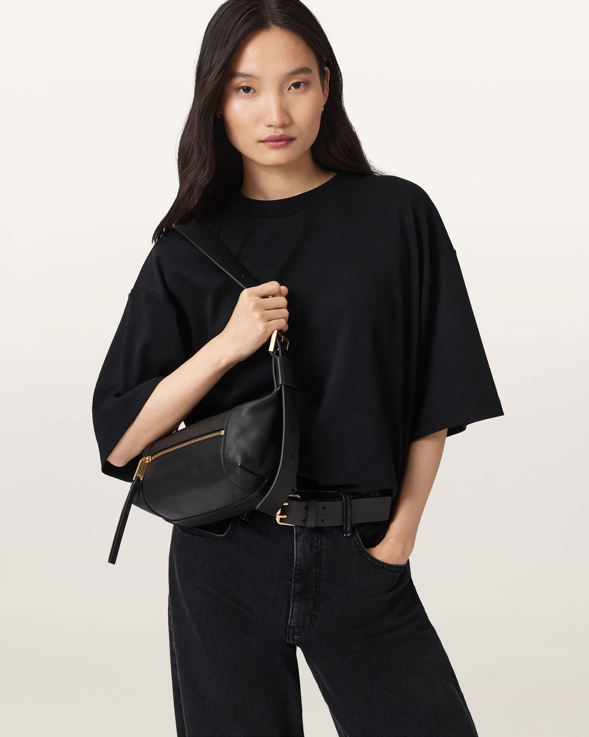 Vega Leather Mini Bag Black