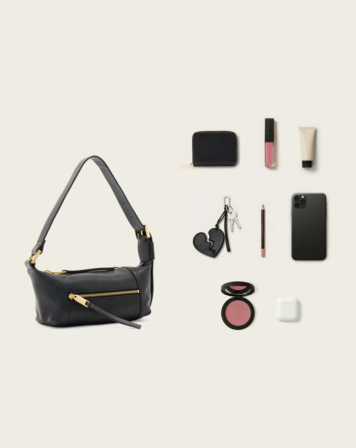 Vega Leather Mini Bag Black
