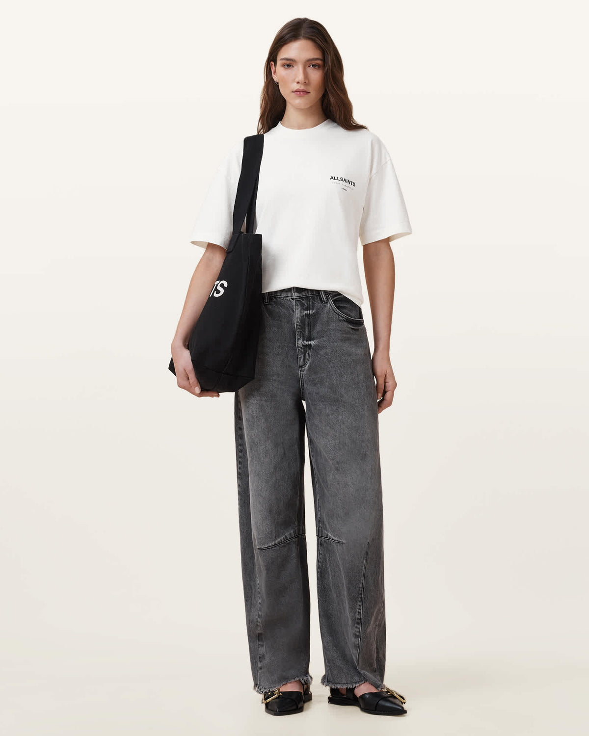 Underground Etta Oversized T-Shirt ASHEN WHITE