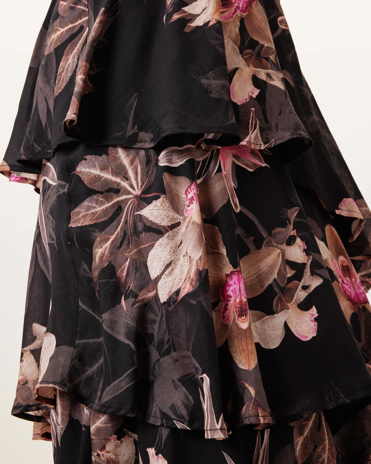 Cali Floral Print Maxi Dress ADENA BLACK