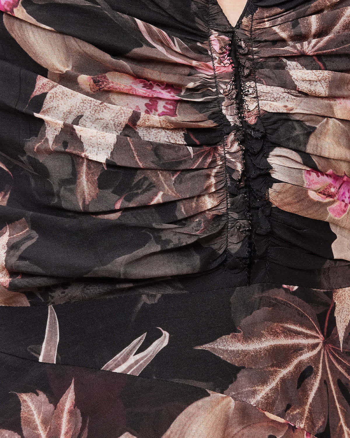 Cali Floral Print Maxi Dress ADENA BLACK