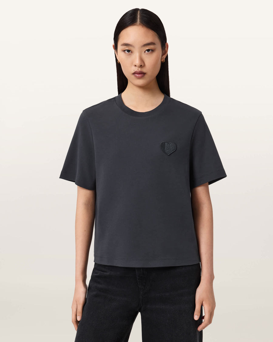 Lover Lisa Embroidered T-Shirt CARBON BLUE