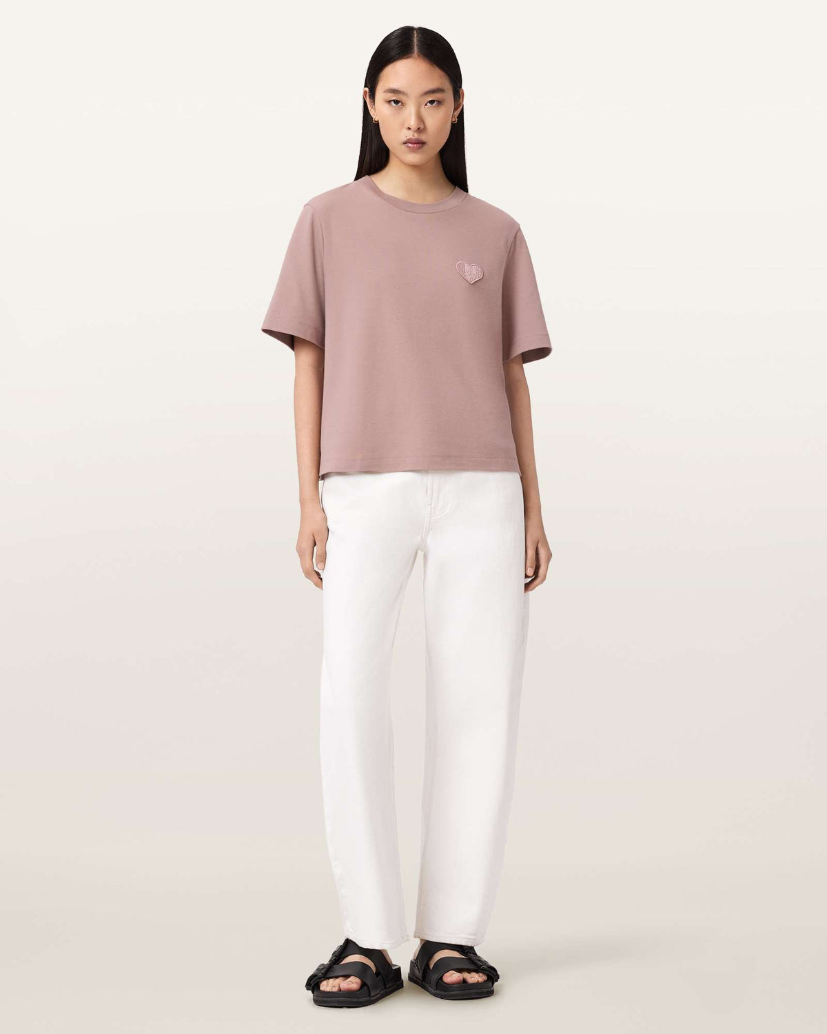 Lover Lisa Embroidered T-Shirt DUSTY LILAC