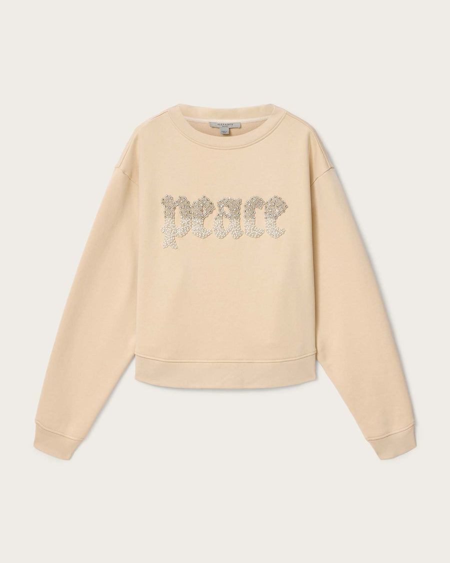 Peace Pippa Embellished Sweatshirt SANDY WHITE