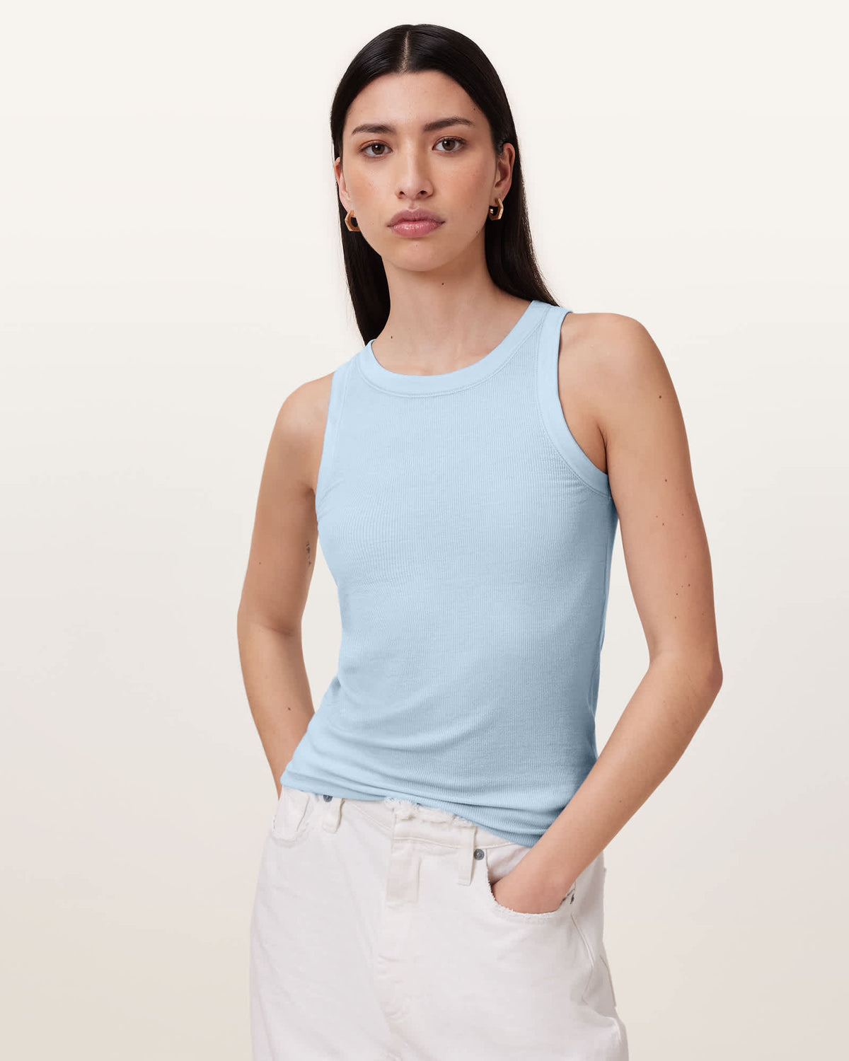 Rina Sleeveless Tank Top Powder Blue