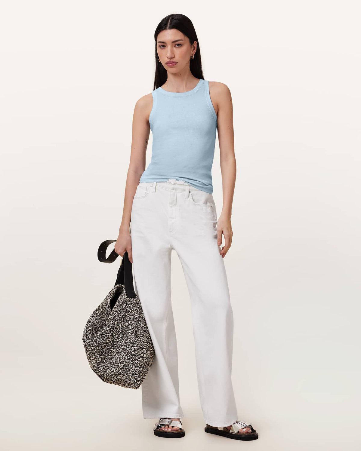 Rina Sleeveless Tank Top Powder Blue