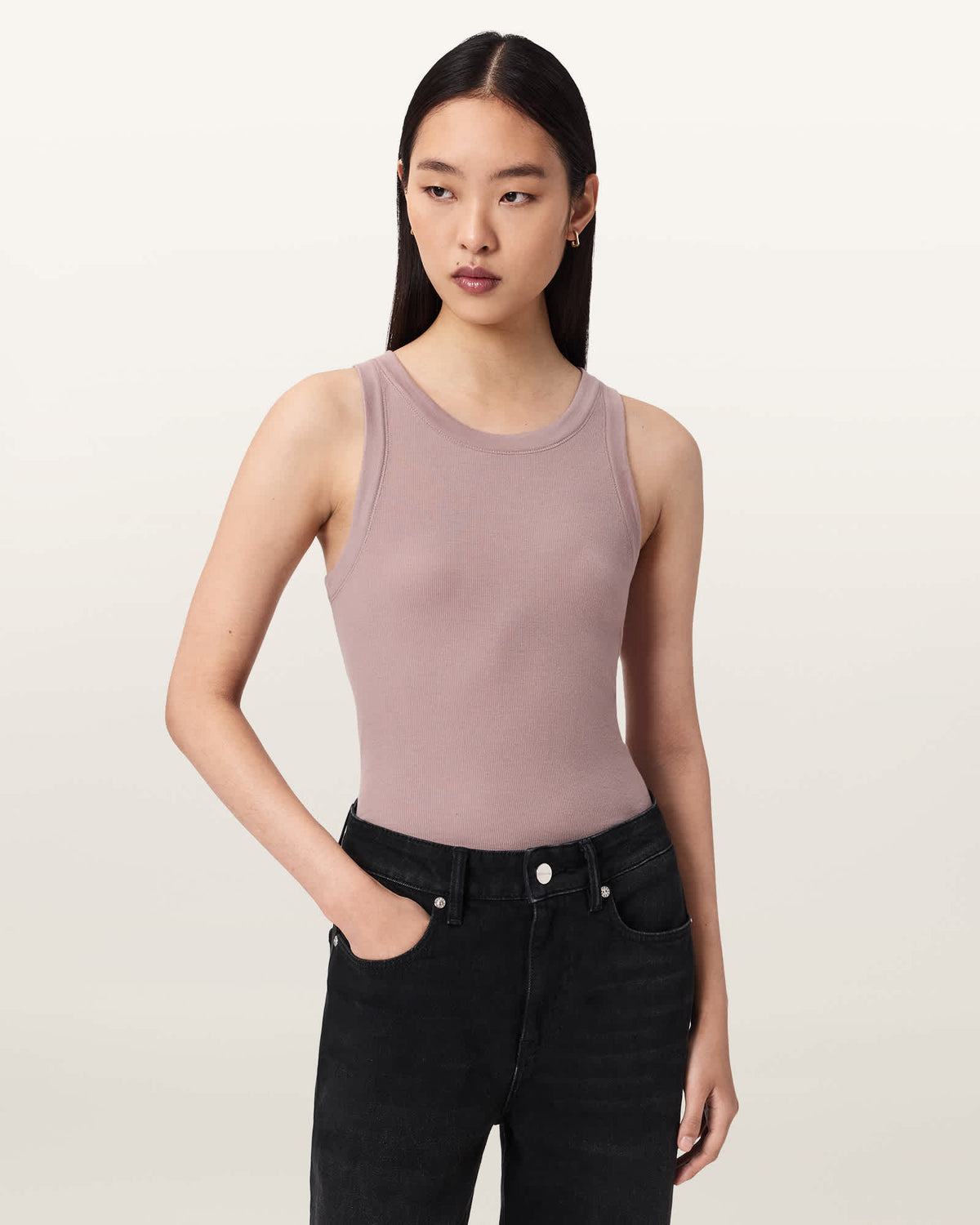 Rina Sleeveless Tank Top DUSTY LILAC