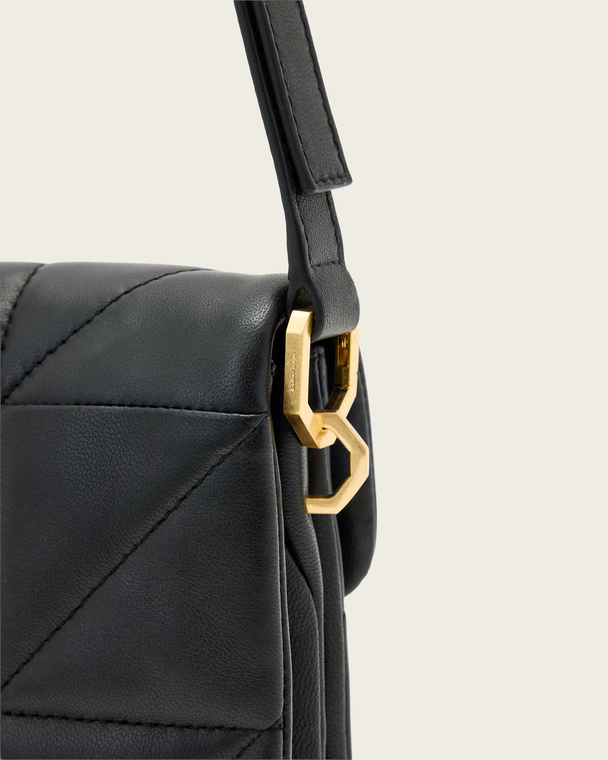Jupiter Small Quilt Crossbody Bag Black