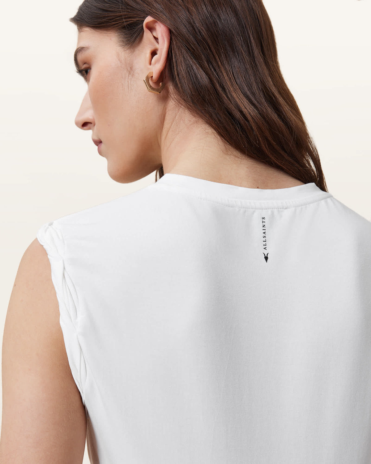 West Sleeveless Tank Top White