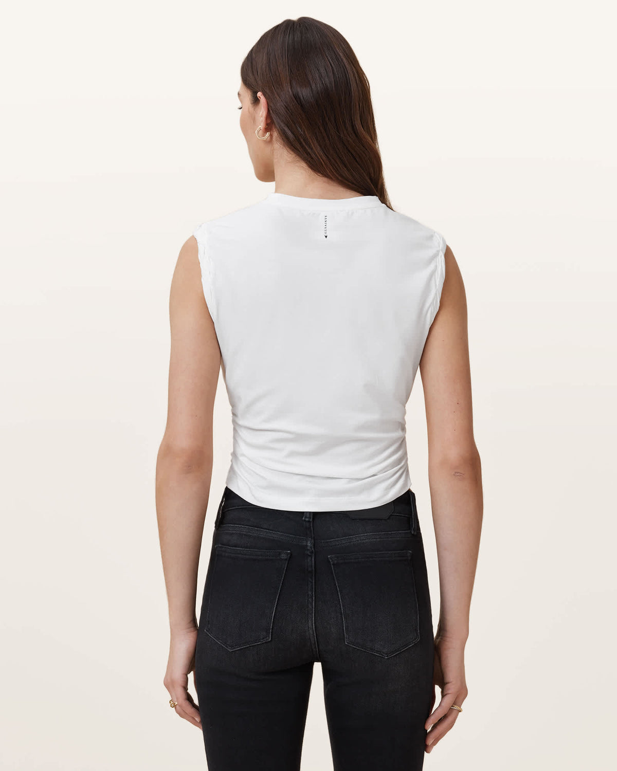 West Sleeveless Tank Top White