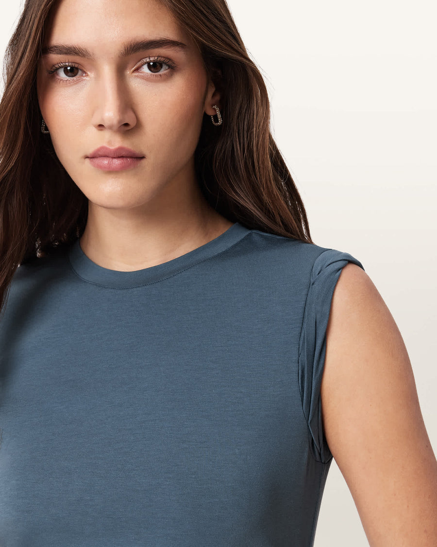 West Sleeveless Tank Top STEEL BLUE