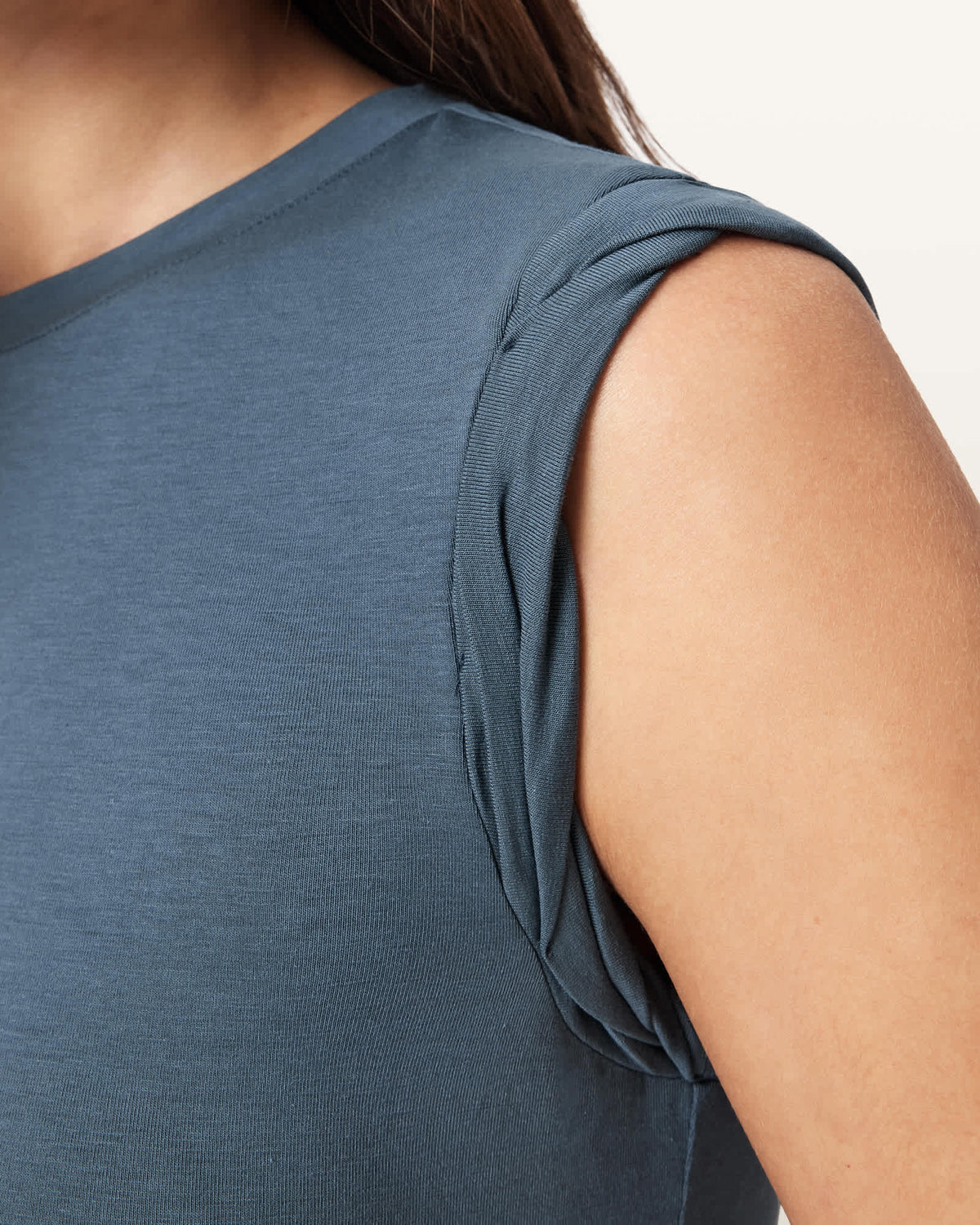 West Sleeveless Tank Top STEEL BLUE