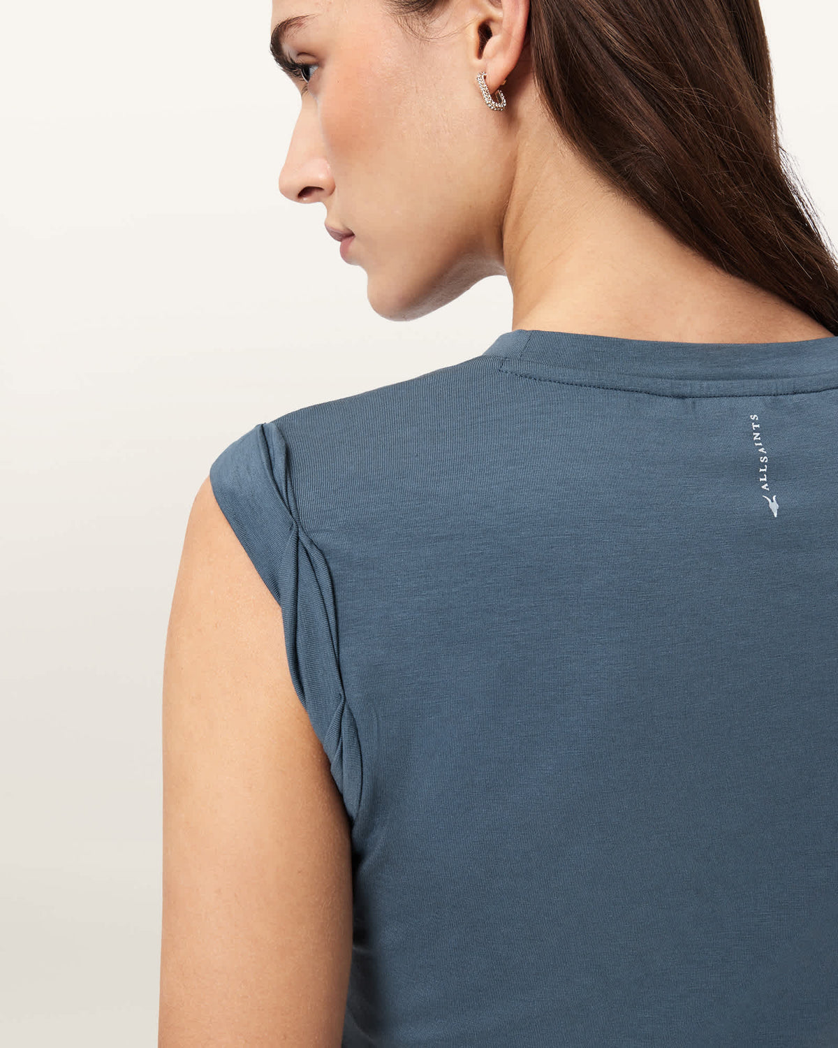 West Sleeveless Tank Top STEEL BLUE