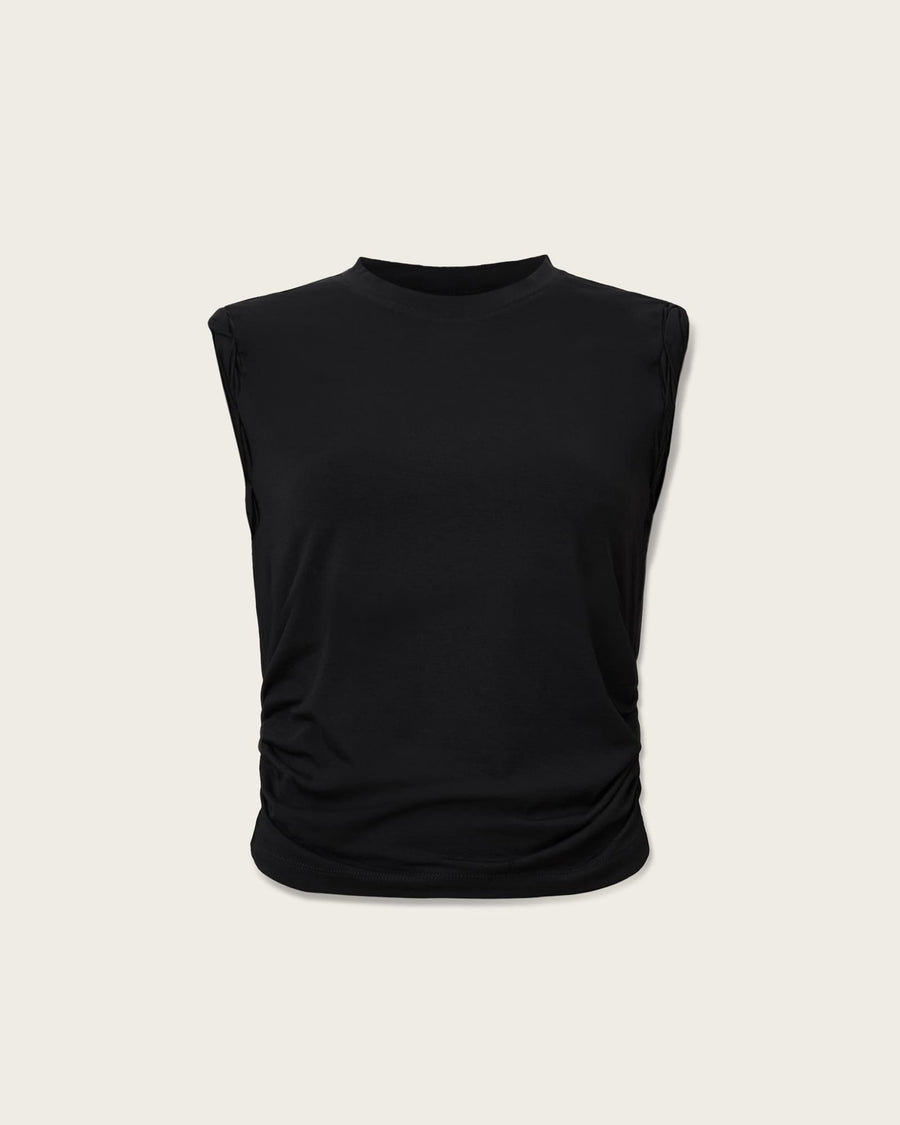 West Sleeveless Tank Top Black