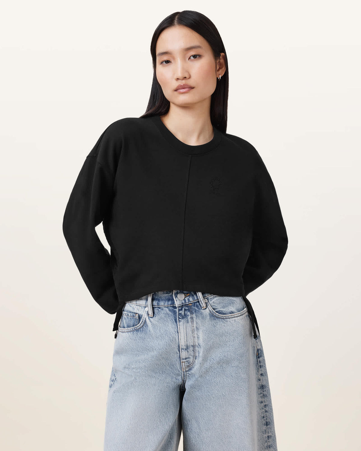 Mira Haven Cropped Sweatshirt Black