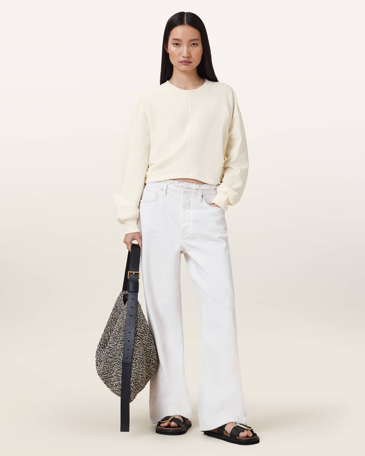 Mira Haven Cropped Sweatshirt GARDENIA CREAM