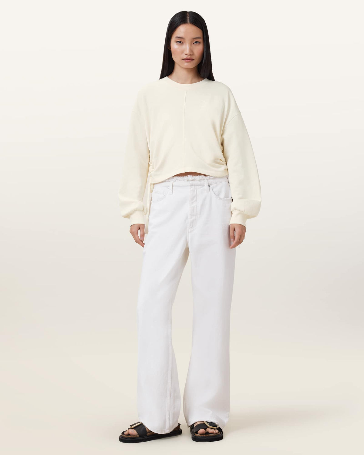 Mira Haven Cropped Sweatshirt GARDENIA CREAM