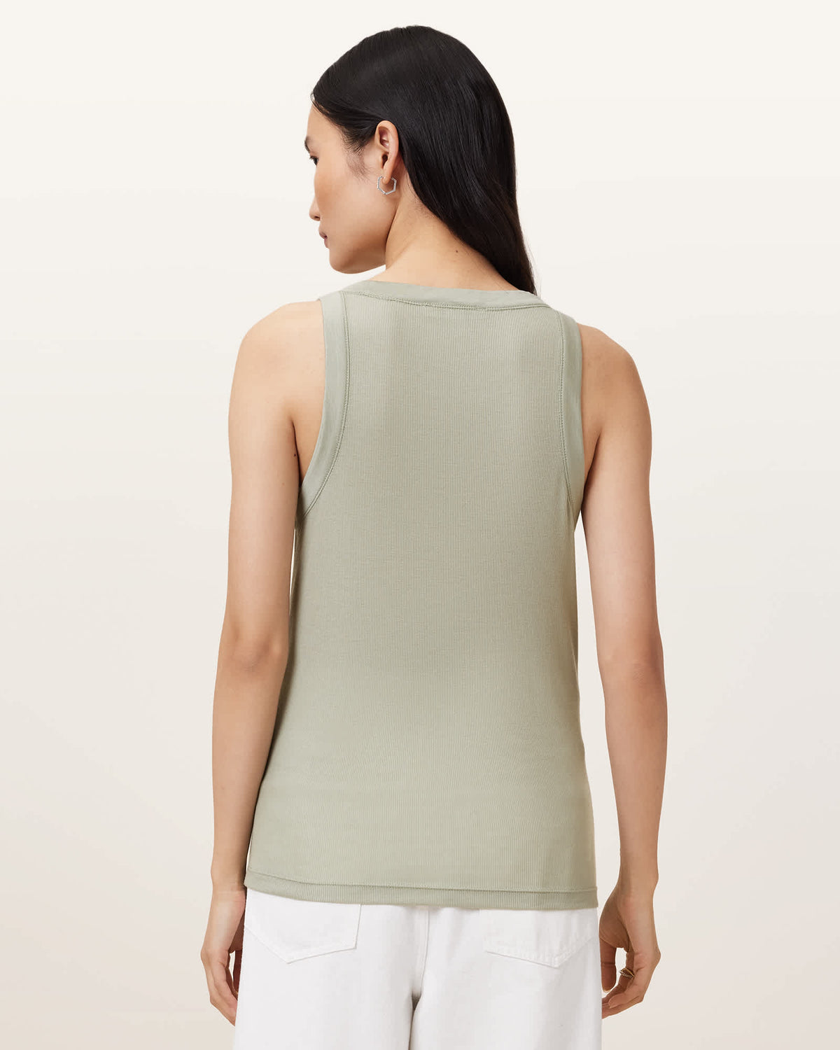 Rina Crew Neck Sleeveless Tank Top ABBEY STONE GREEN