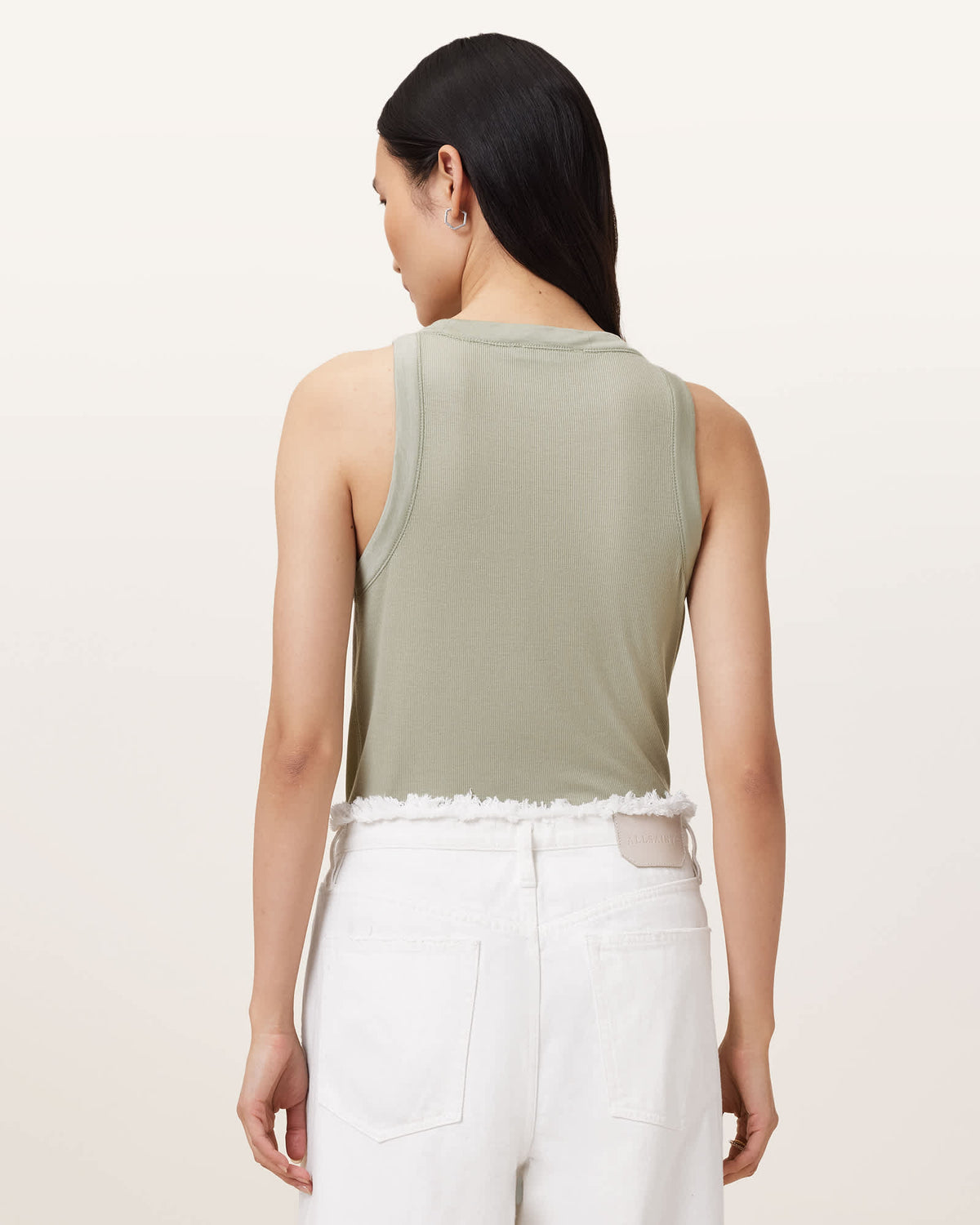 Rina Crew Neck Sleeveless Tank Top ABBEY STONE GREEN