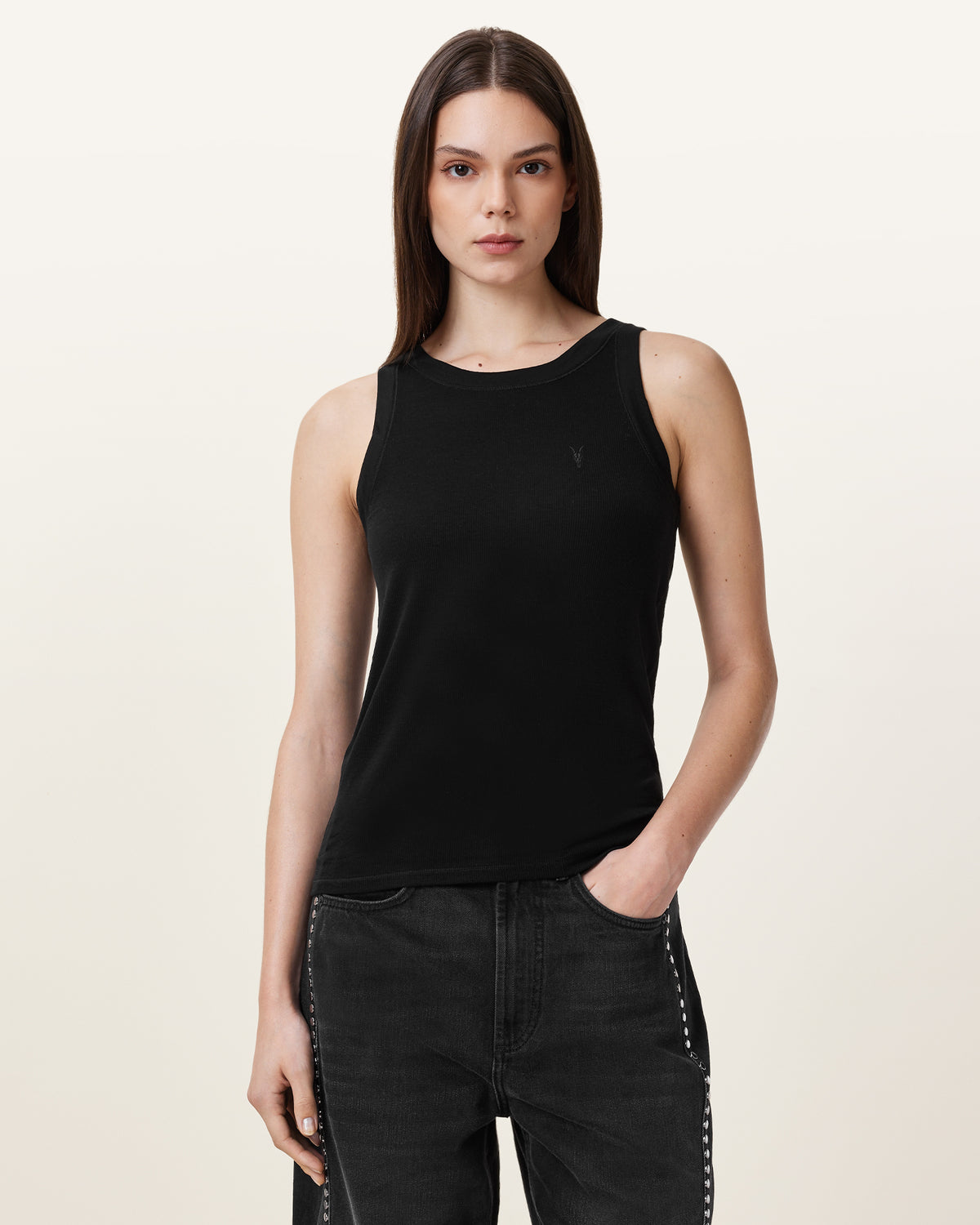 Rina Crew Neck Sleeveless Tank Top